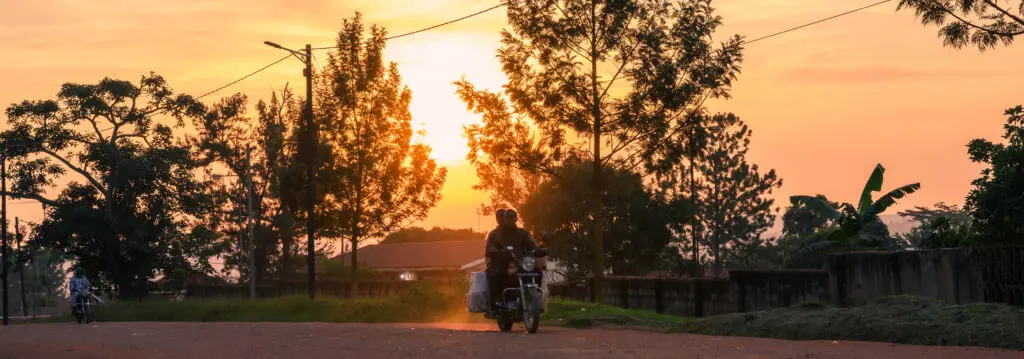 Boda Boda Driver Sunset Masaka Header