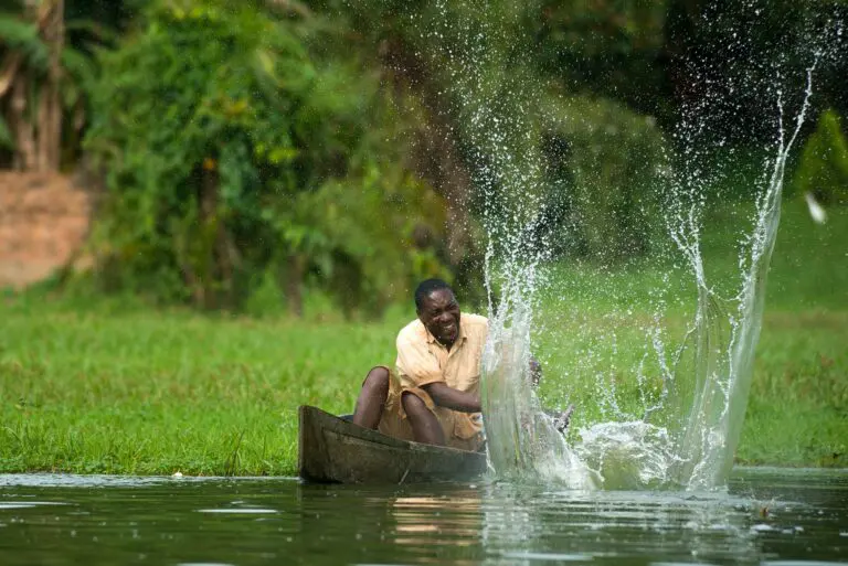 Fisherman On The Lake Web