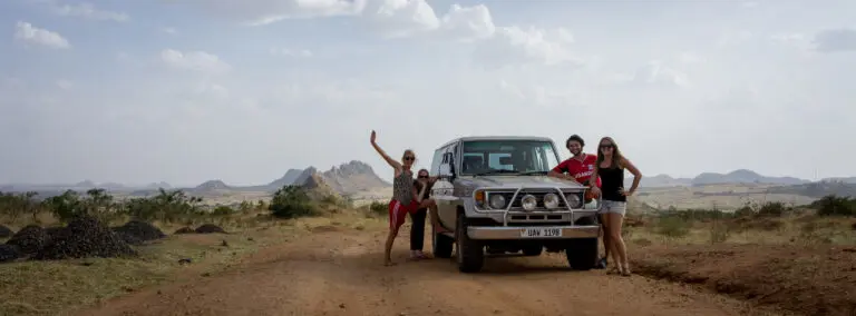 Toyota Landcruiser in Kidepo National park during your road trip in Uganda