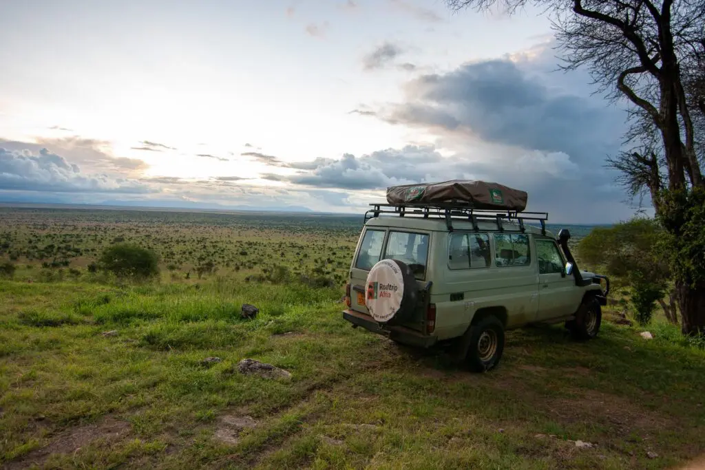 Reduced Landcruiser Parked Mara Beautiful Skies