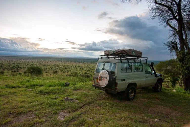 Reduced Landcruiser Parked Mara Beautiful Skies